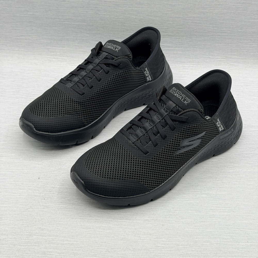 Skechers GO Walk Slip Ins Women's 9 Wide Walking Shoes Black Hands Free 124836